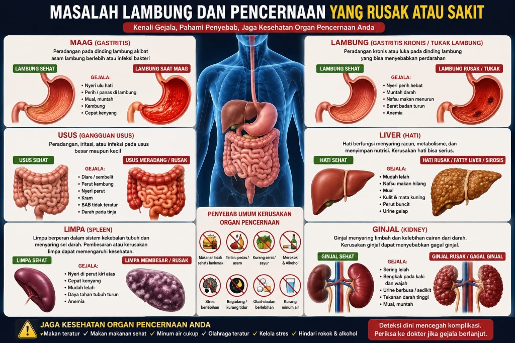 Masalah Lambung dan Organ Pencernaan